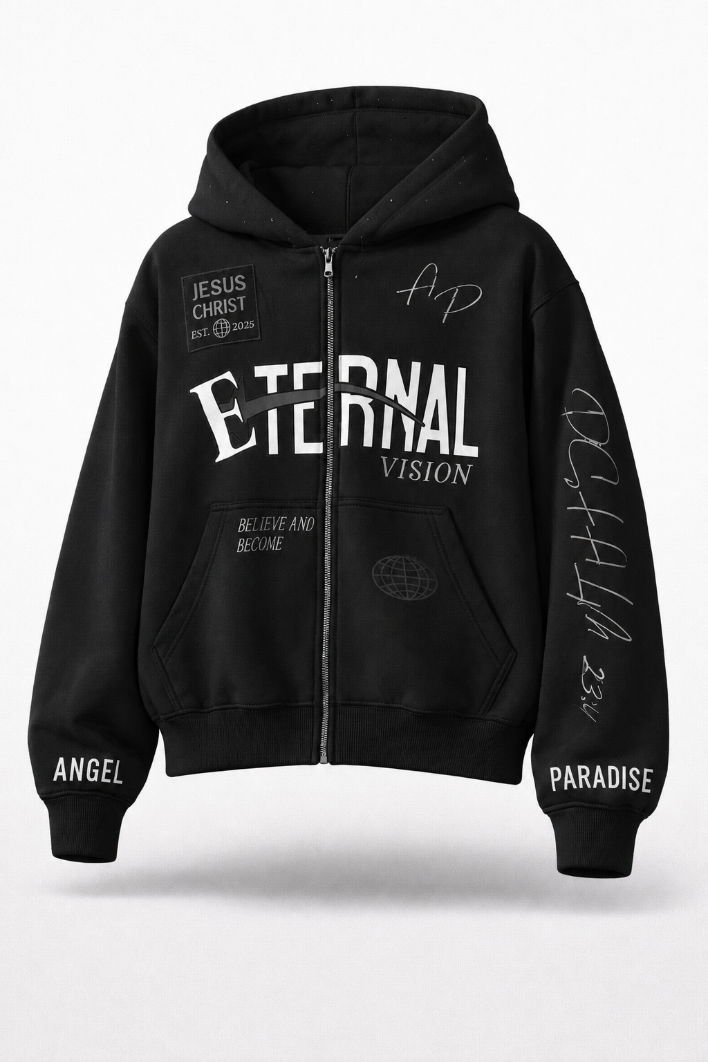 Eternal Vision Zip Hoodie - Angel Paradise Edition Black