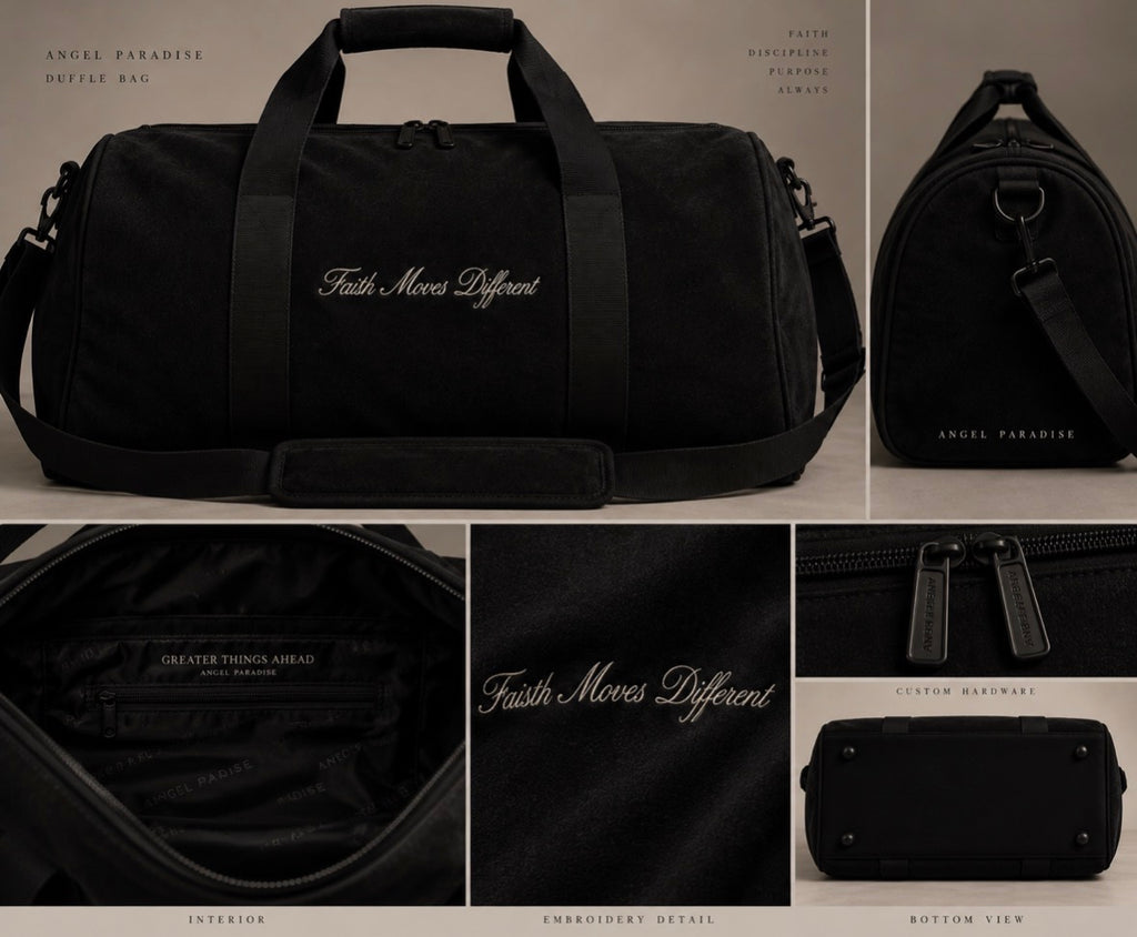 Faith Moves Different Duffle Bag