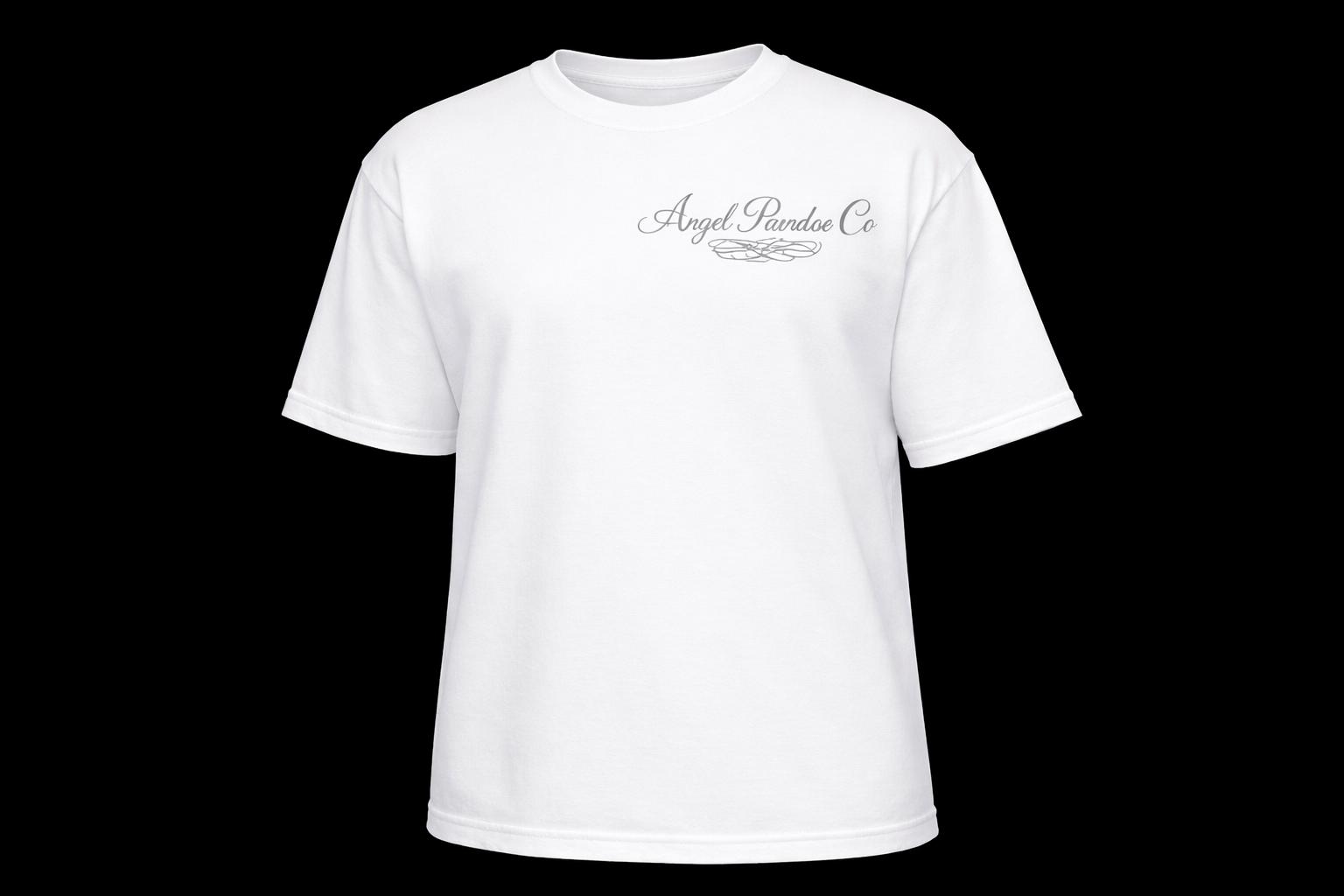 Angel Paradise Co “God Inspired” Signature Cross Tee – White (Front & Back Graphic)